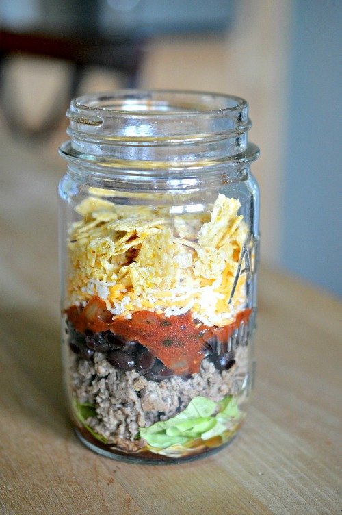 Mason Jar Lunches: Mason Jar Taco Salad Recipe - Mason Jar Breakfast