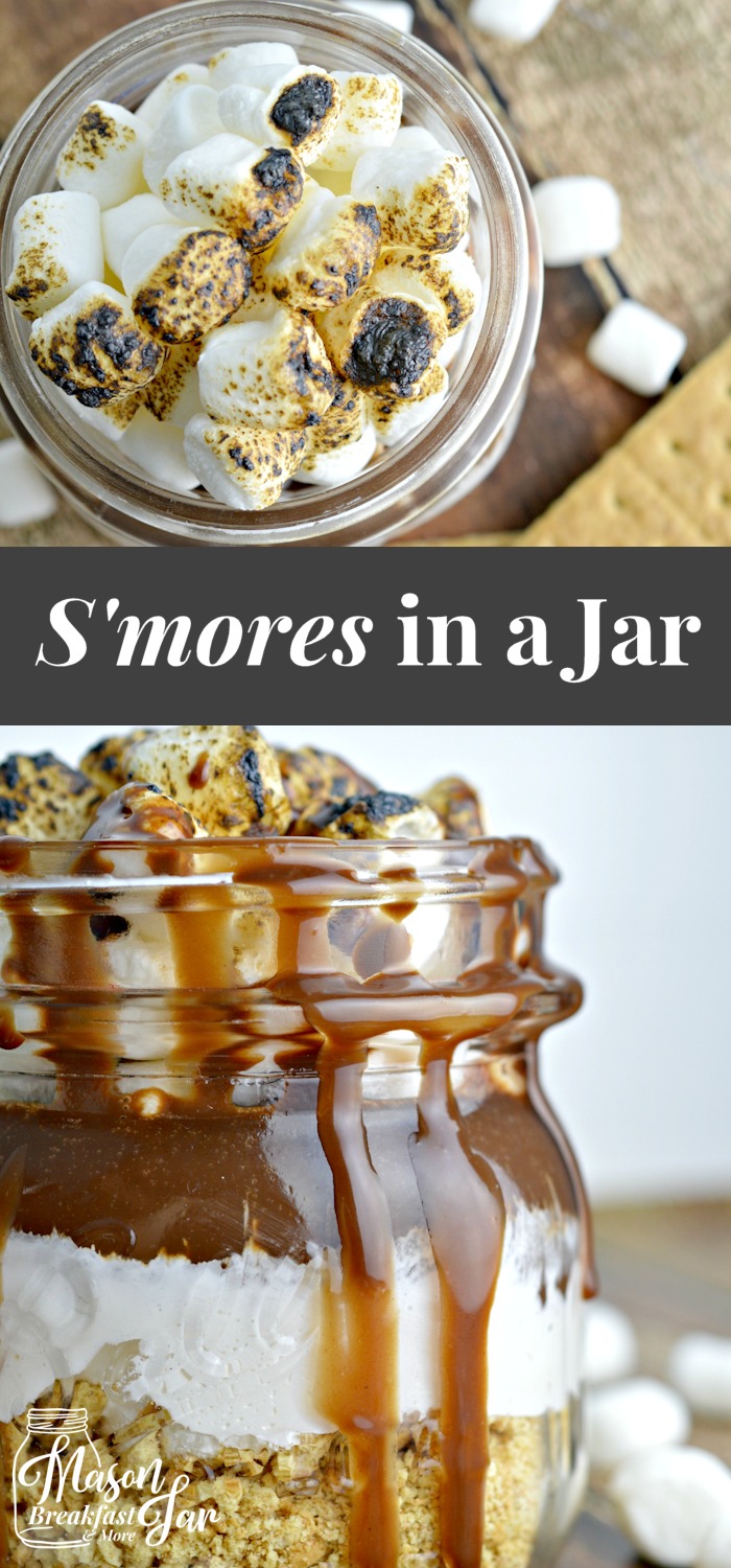 Are you craving the ooey gooey goodness of s’mores? You don’t have to wait till summer or when you go camping to make s’mores, you can indulge whenever you want thanks to this indoor s’more recipe. Here you’ll learn how to make s’mores in a jar. Just grab a Mason jar and layer in a graham cracker mixture, marshmallow fluff and a melted chocolate mixture then top with toasted mini marshmallows. 