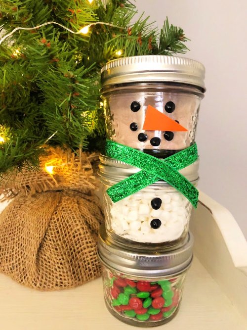 DIY Snowman Mason Jar Hot Chocolate Gift Idea - Mason Jar Breakfast