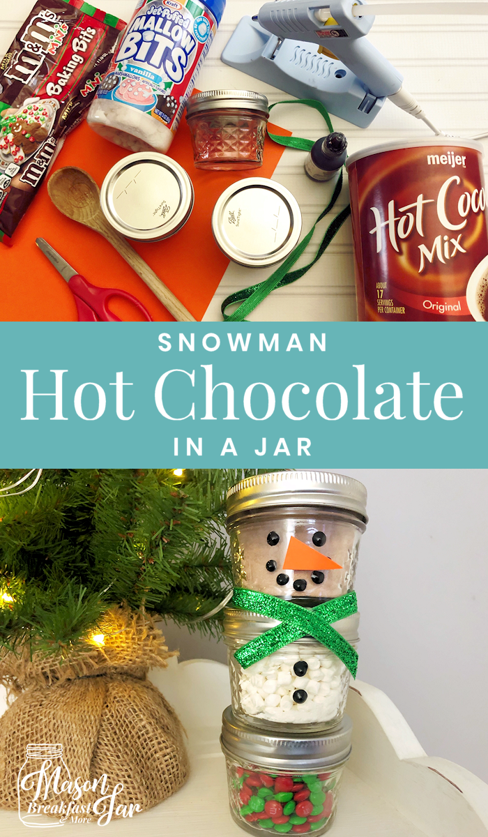 diy snowman jars hot chocolate