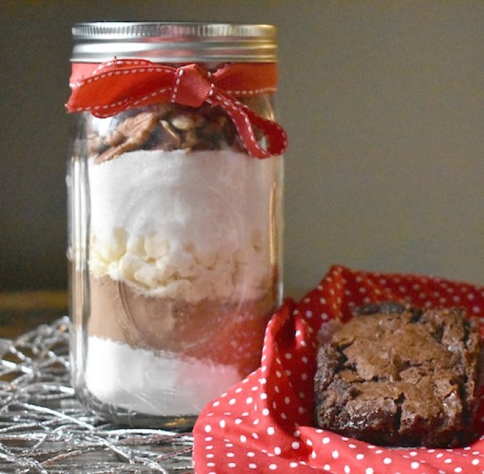 Mason jar gift recipes brownie mix