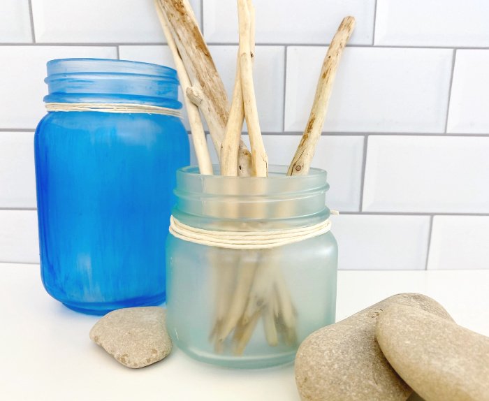 beach jars make beautiful beach house decor