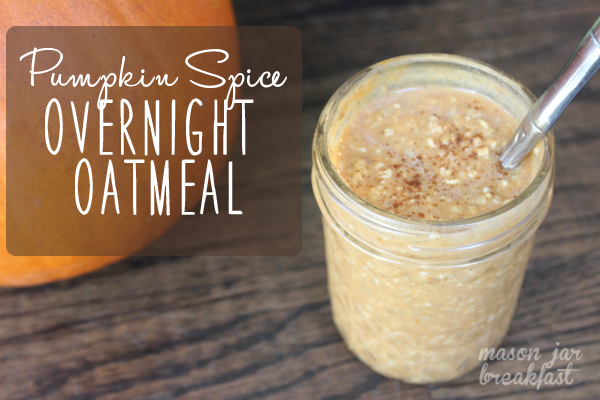If you are a fan of pumpkin spice, you'll love this creamy pumpkin spice overnight oatmeal in a jar recipe.
