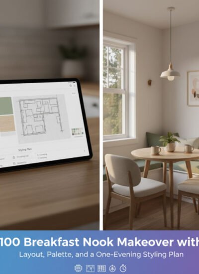 $100 Breakfast Nook Makeover with AI