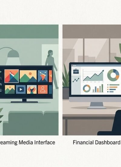 Four distinct Nuvio brands — recovery equipment, media streaming, financial analytics, and mobility rollators — sharing one name